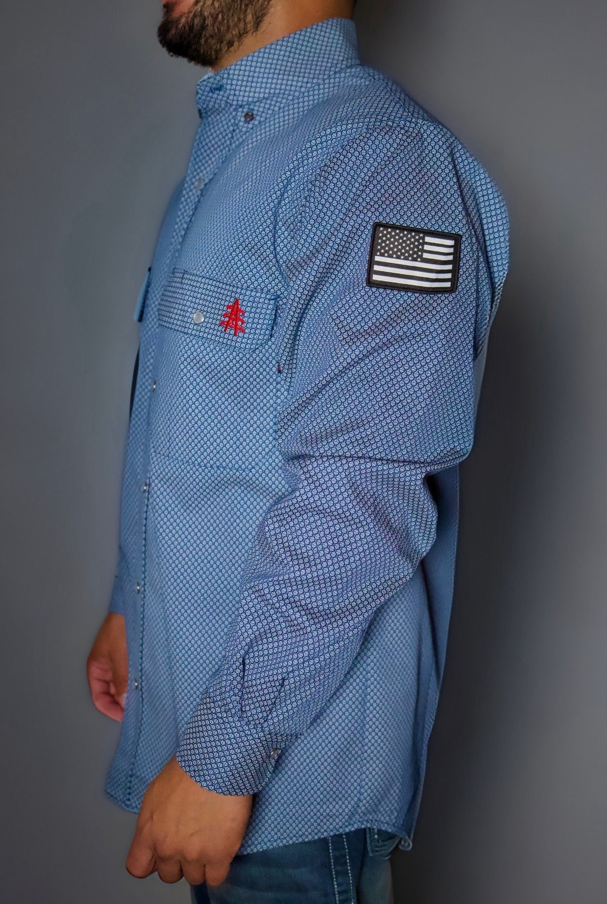 FR Pearl Snap Work Shirt - Conqueror NavyPearl Snap Shirt