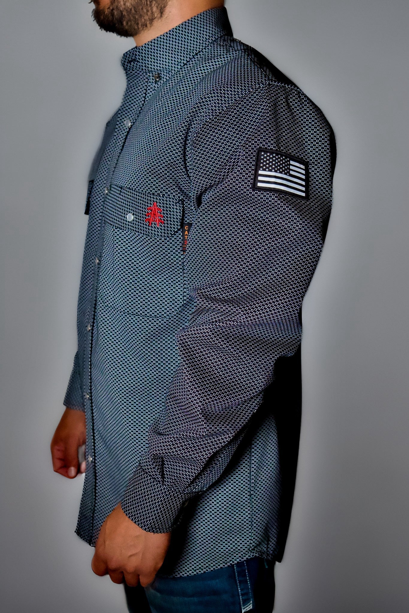 FR Pearl Snap Work Shirt - Shadow BlackBlack Work Shirt