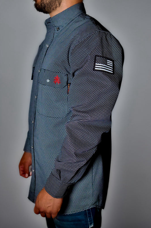 FR Pearl Snap Work Shirt - Shadow BlackBlack Work Shirt