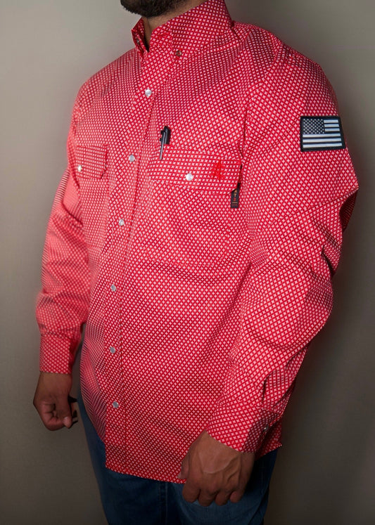 FR Pearl Snap Work shirt - Alpha RedFR work shirt