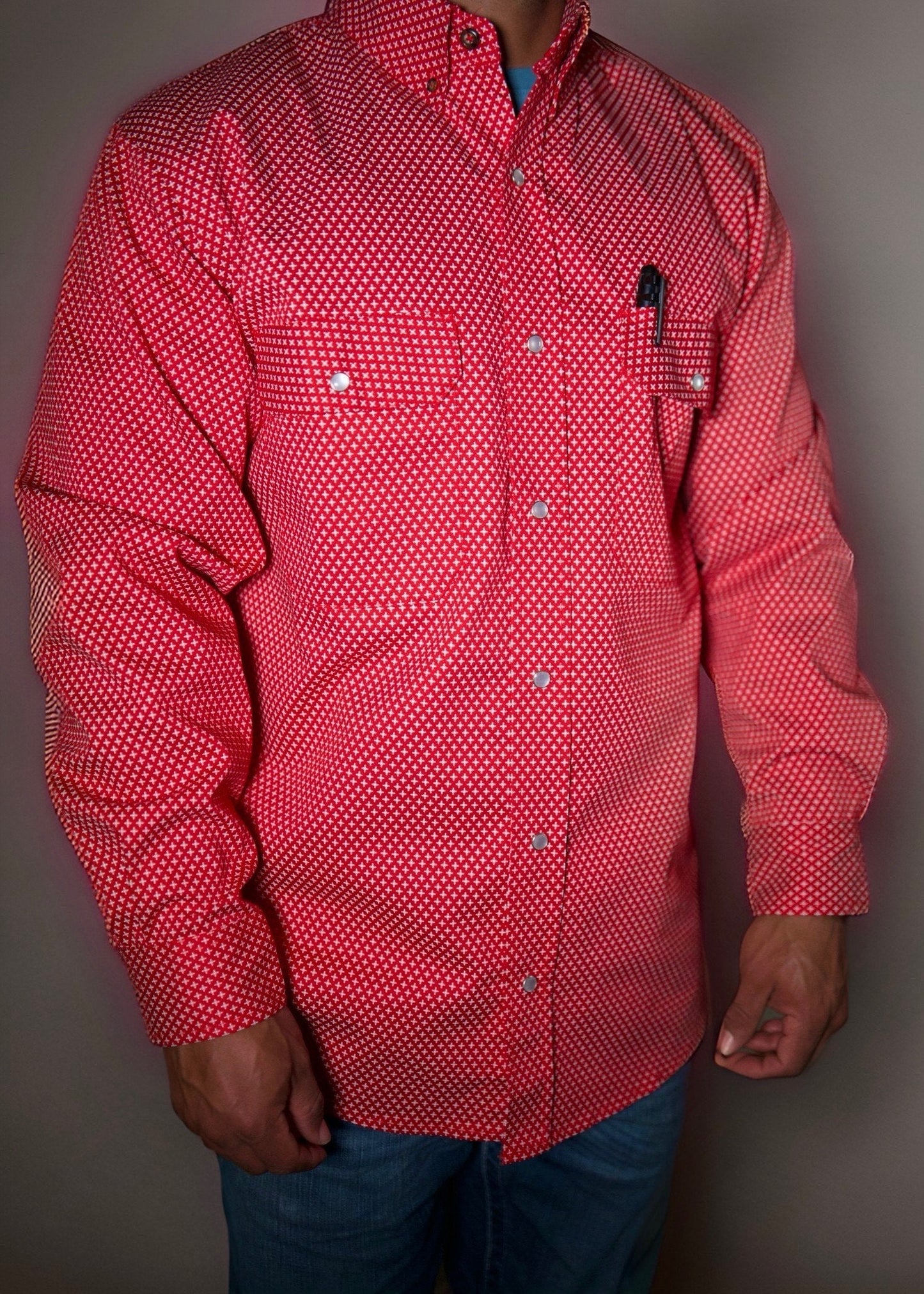 FR Pearl Snap Work shirt - Alpha RedFR work shirt
